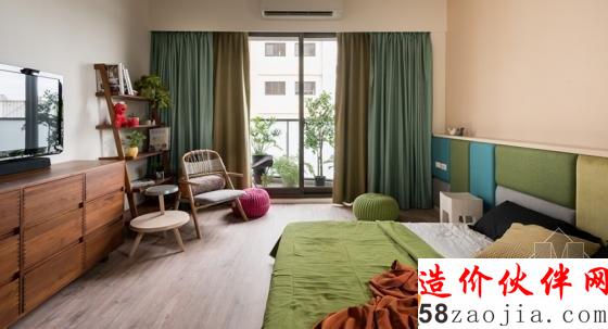 清新自然!高雄“现代简约”开放式亲子公寓