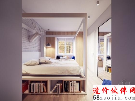 小创意点亮空间!波兰开放式现代风公寓