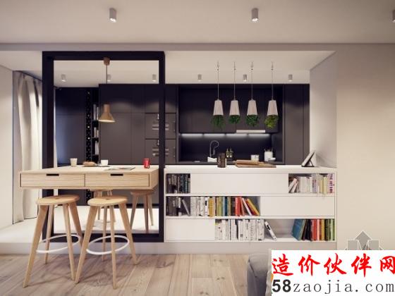 小创意点亮空间!波兰开放式现代风公寓