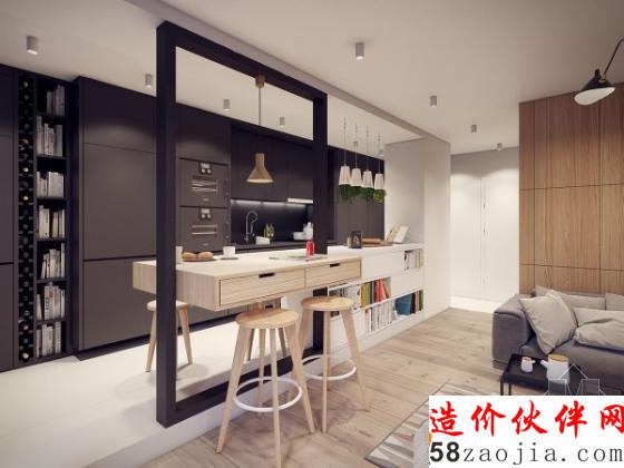 小创意点亮空间!波兰开放式现代风公寓