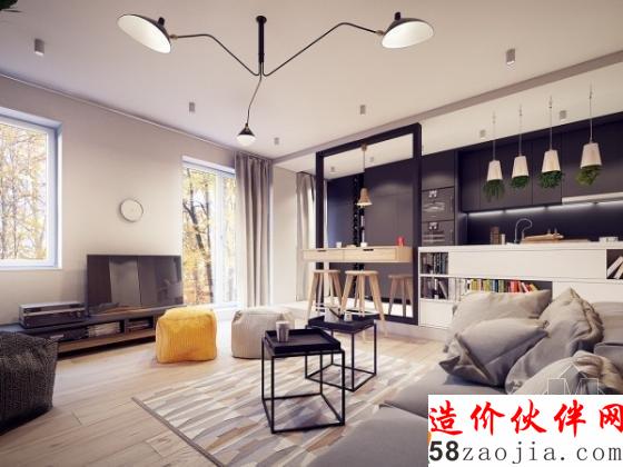 小创意点亮空间!波兰开放式现代风公寓