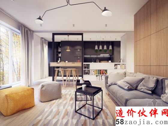 小创意点亮空间!波兰开放式现代风公寓