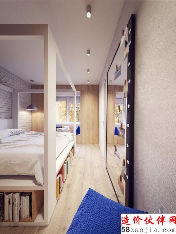 小创意点亮空间!波兰开放式现代风公寓