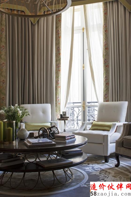 巴黎“舒适柔和又奢华复杂”的公寓设计