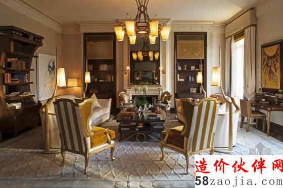 巴黎“舒适柔和又奢华复杂”的公寓设计