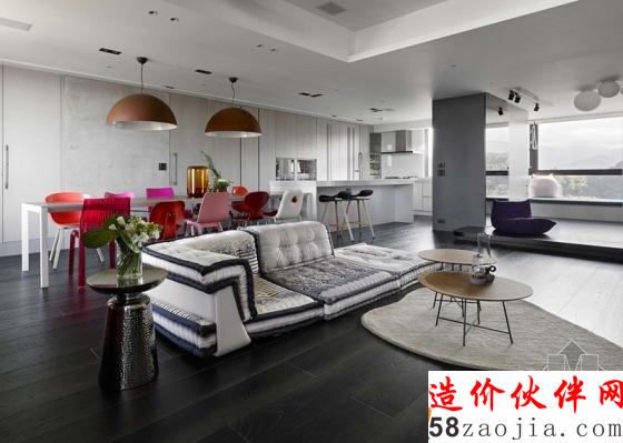 在净白中感受缤纷色彩!台湾新北Chorus公寓设计