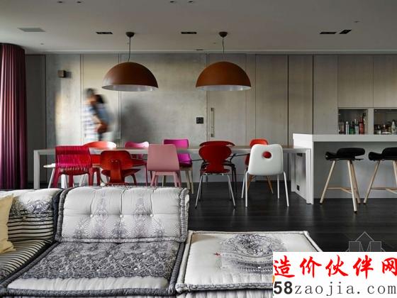 在净白中感受缤纷色彩!台湾新北Chorus公寓设计