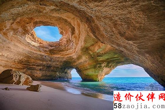 葡萄牙阿尔加维海岸洞穴