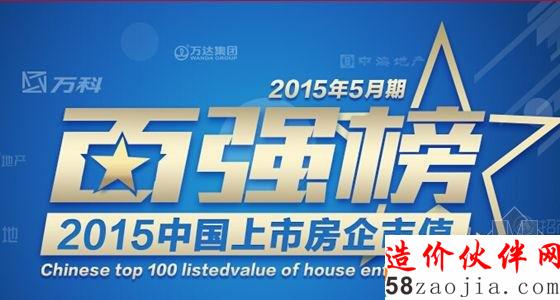 2015年5月中国上市房企市值