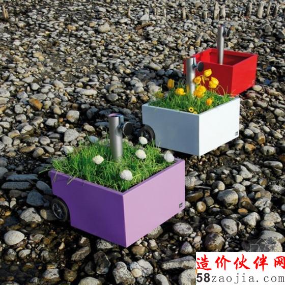 新式荫蔽的移动花园