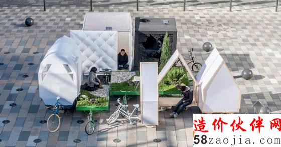 中国三轮车房屋和花园