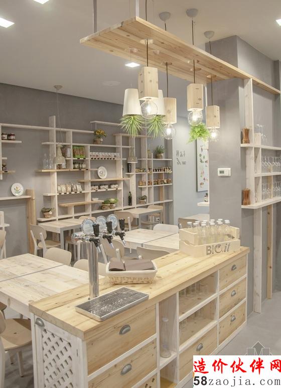 米兰垂直森林下的清新餐厅