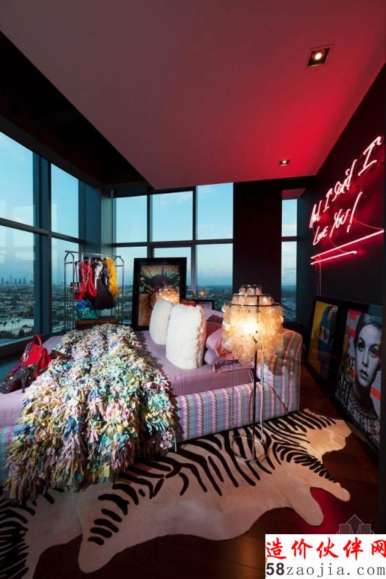 洛杉矶顶层公寓 现代奢华软装配饰