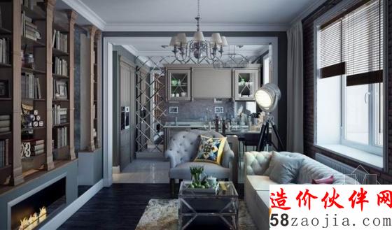 单身公寓完美蜕变!50平米女性美式风公寓