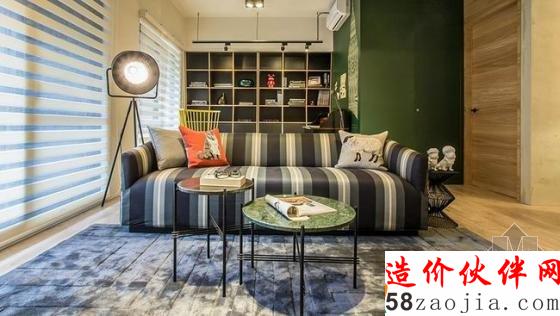 独特气息!100平时尚复古“轻盈”家居设计