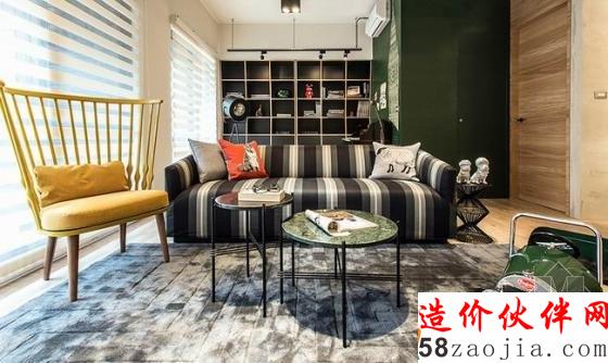 独特气息!100平时尚复古“轻盈”家居设计