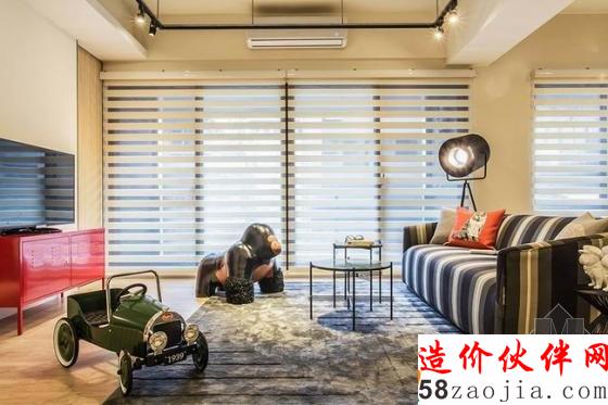 独特气息!100平时尚复古“轻盈”家居设计