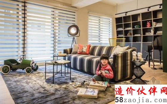 独特气息!100平时尚复古“轻盈”家居设计