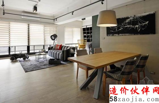 独特气息!100平时尚复古“轻盈”家居设计