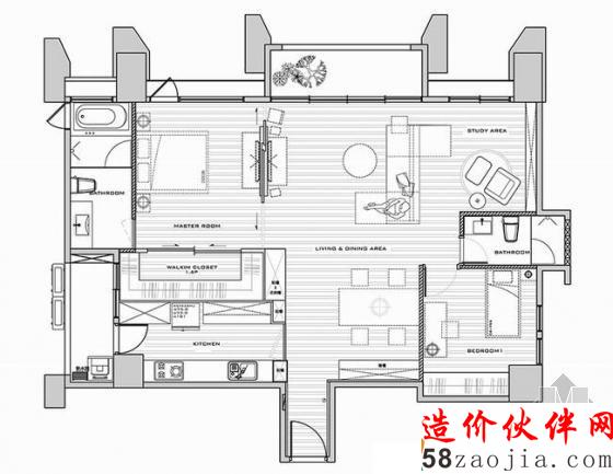 独特气息!100平时尚复古“轻盈”家居设计