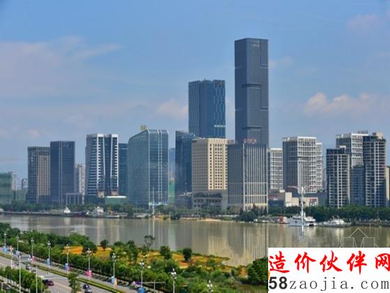 海峡金融商务区的百米写字楼。