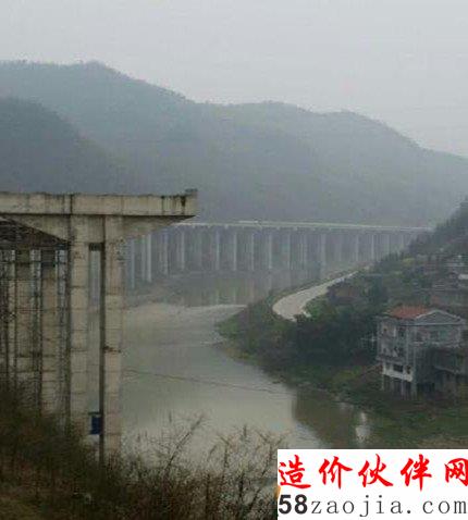 尚未完工的常安高速伊水河特大桥