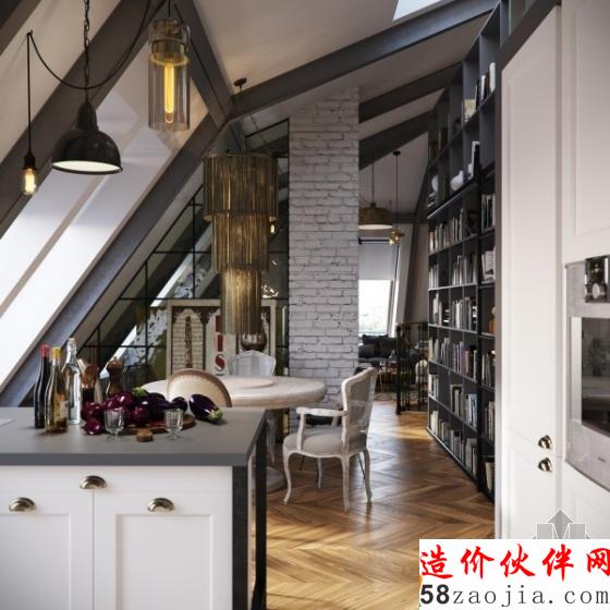 巴黎复古气息!帅气“粗犷”工业风阁楼