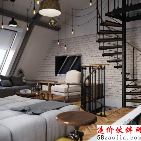巴黎复古气息!帅气“粗犷”工业风阁楼