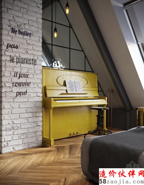 巴黎复古气息!帅气“粗犷”工业风阁楼