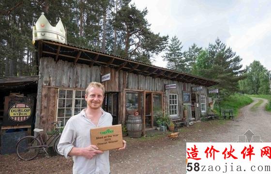 鸡舍变酒厂 英国男子创意棚屋获大奖