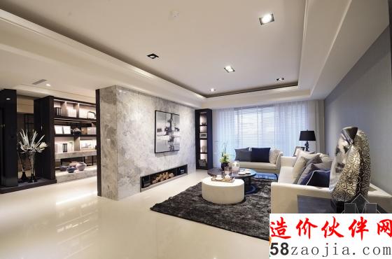 低彩奢华风韵!现代时尚三室两厅设计