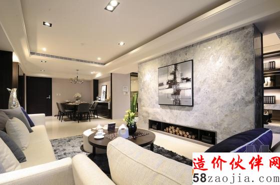 低彩奢华风韵!现代时尚三室两厅设计