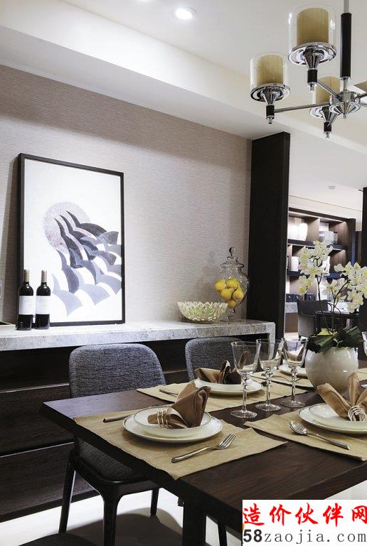 低彩奢华风韵!现代时尚三室两厅设计