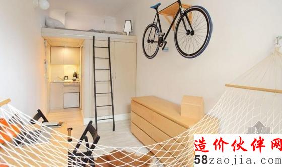 13平米的微型公寓 厨房浴室卧室起居室一应俱全