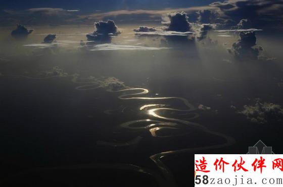 航拍秘鲁亚马逊河流域