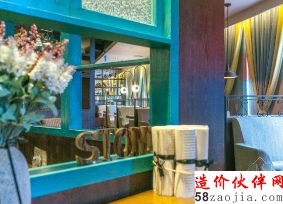 颜值爆表!原石“混搭”中西结合艺术餐厅