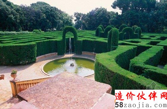 西班牙巴塞罗那奥尔塔迷宫花园