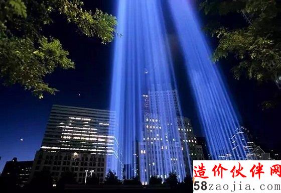 美国911国家纪念广场灯光设计