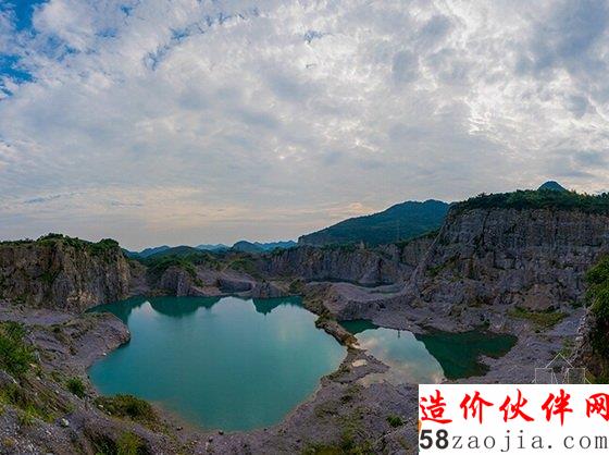 航拍铜锣山国家矿山公园