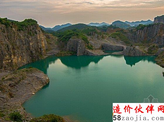 航拍铜锣山国家矿山公园