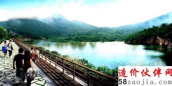 水库坝顶路效果图