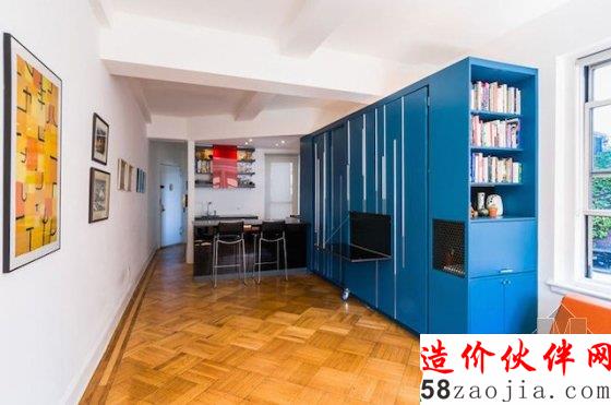 超简约迷你公寓:工作 吃饭 睡觉全在一个橱柜里