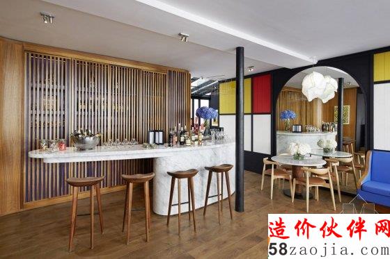 工业风与撞色魅力 巴黎艺术酒店Du Ministere扩建工程