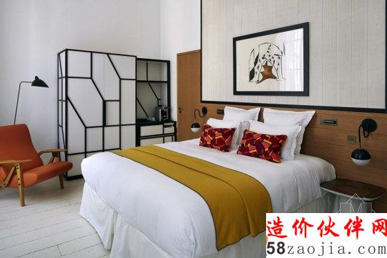 工业风与撞色魅力 巴黎艺术酒店Du Ministere扩建工程