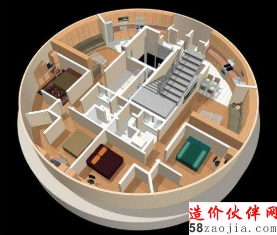 改装成旅馆后的截面图