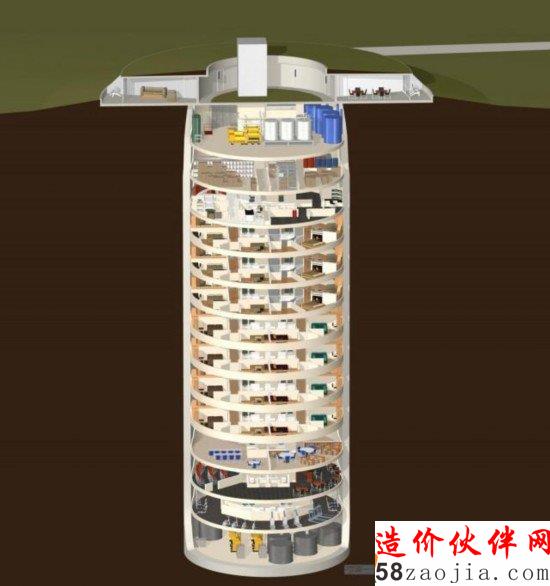 豪华旅馆的剖面图