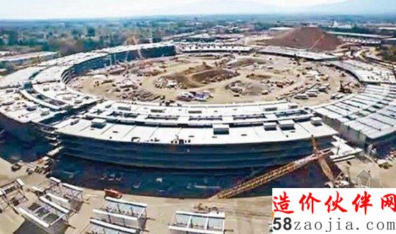 苹果新总部工程正进行得如火如荼