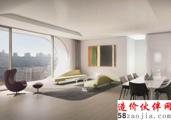 扎哈在曼哈顿设计的住宅 看起来会流动