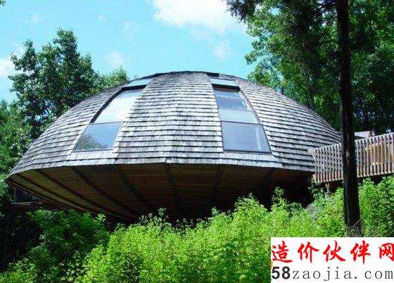 会自转的度假酒店 形体酷似UFO