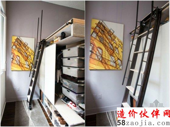 40㎡可折叠的LOFT公寓 也是压缩到极致了